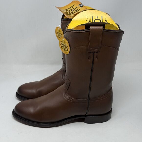 Corral A4068 Cowboy Roper Boots Mens 9 EE Wide Brown Leather Mid Calf Western - Picture 4 of 16